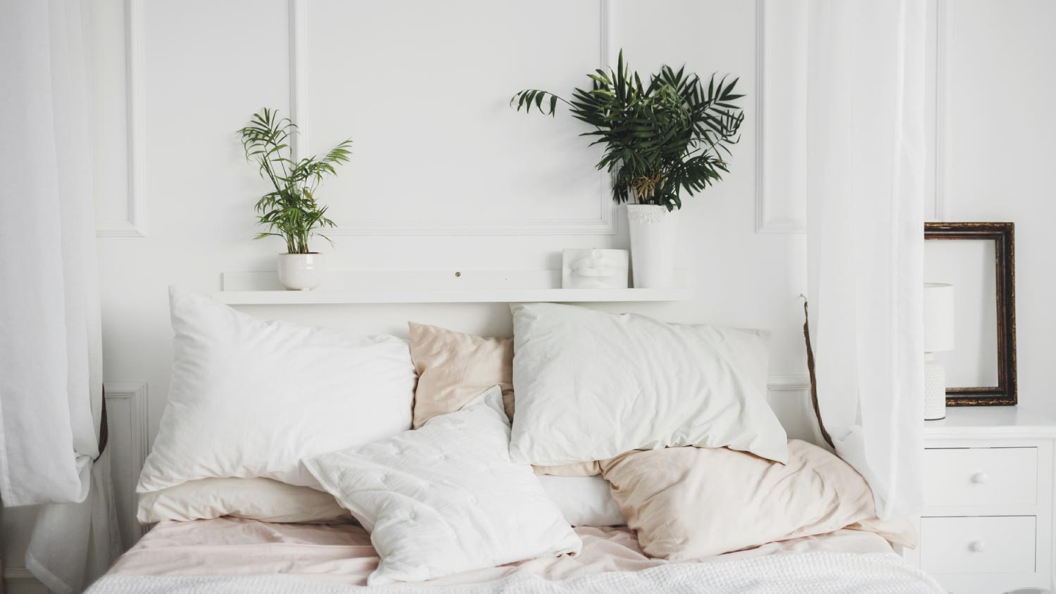 Light interior of cozy bedroom