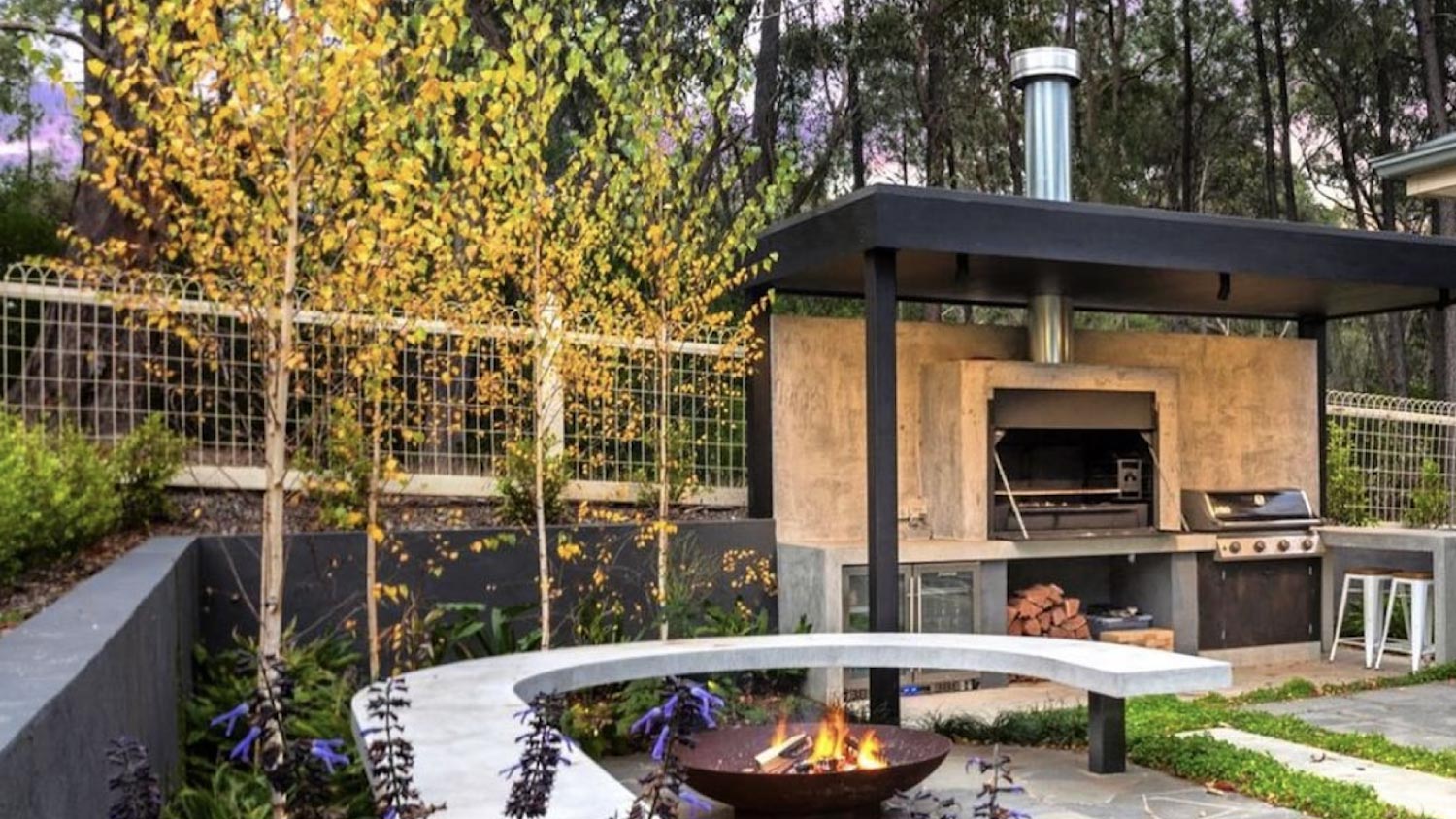 An outdoor living space