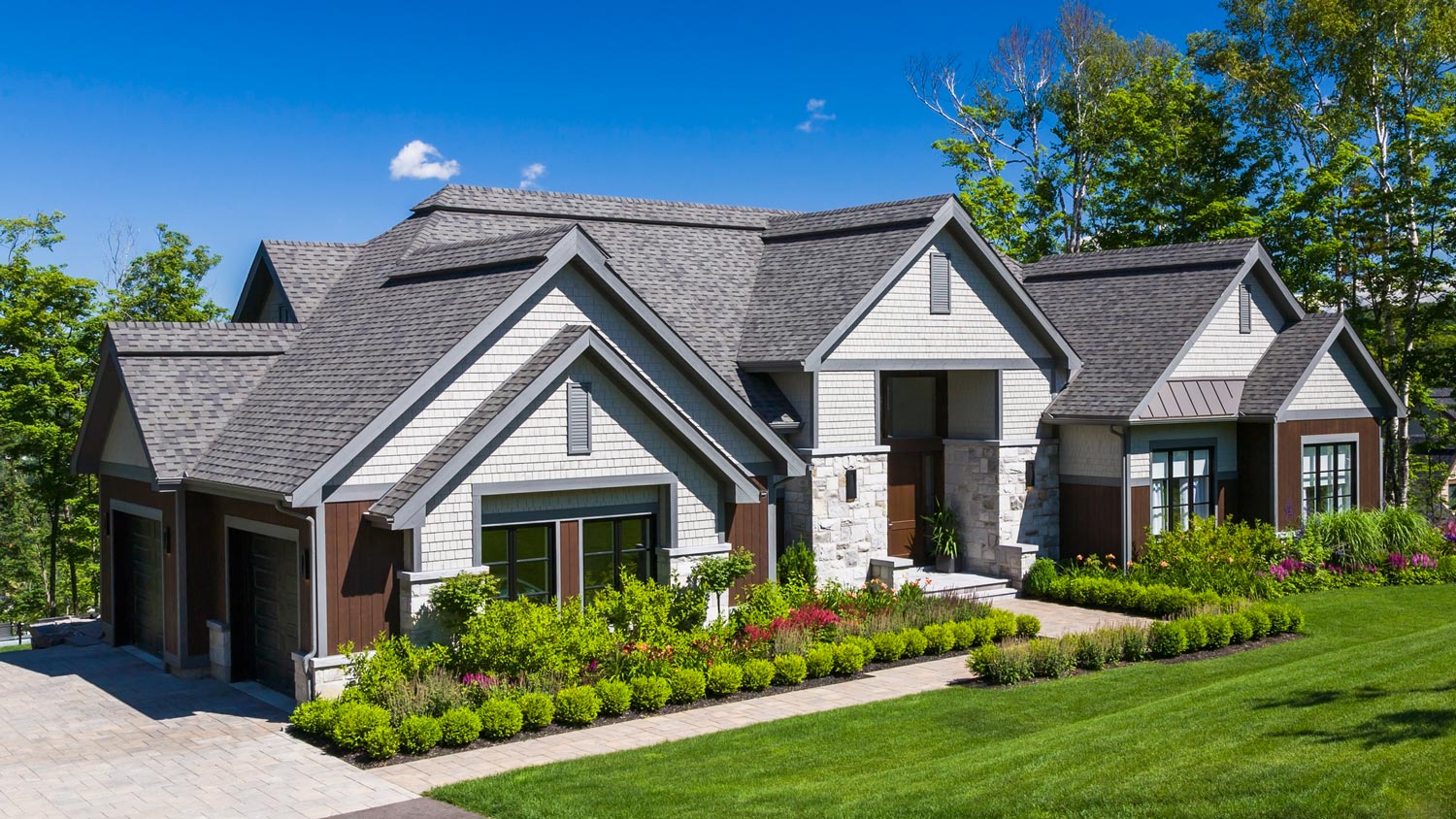 A beautiful house with landscaped garden