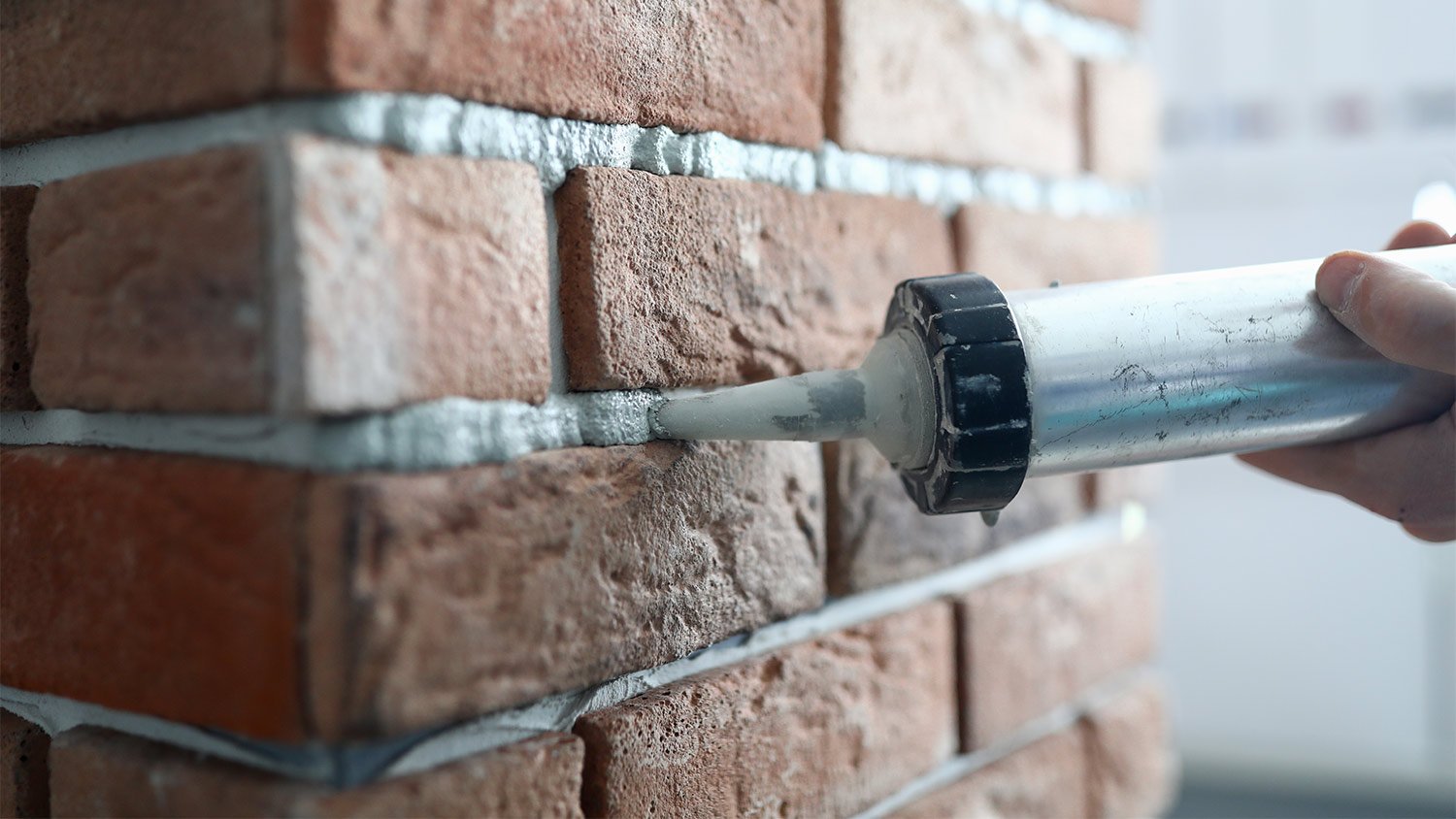 Red brick caulk repair