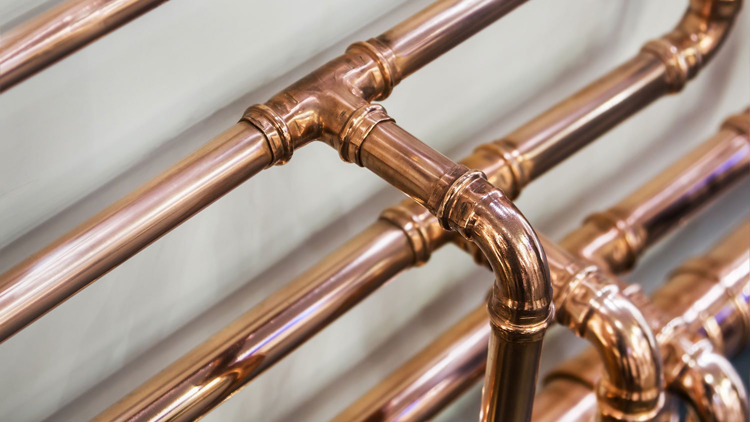 Plumbing system made with copper pipes