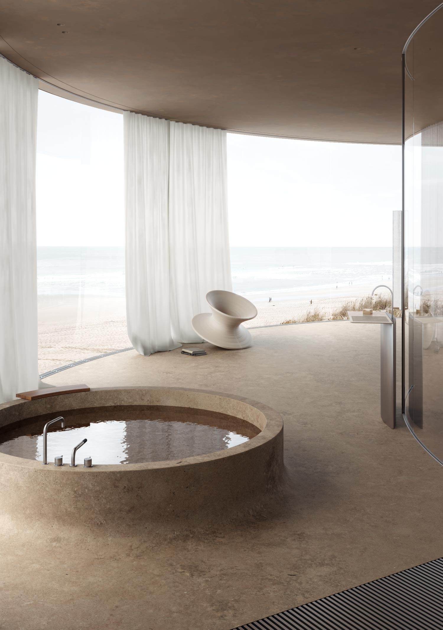 A design natural bathtub