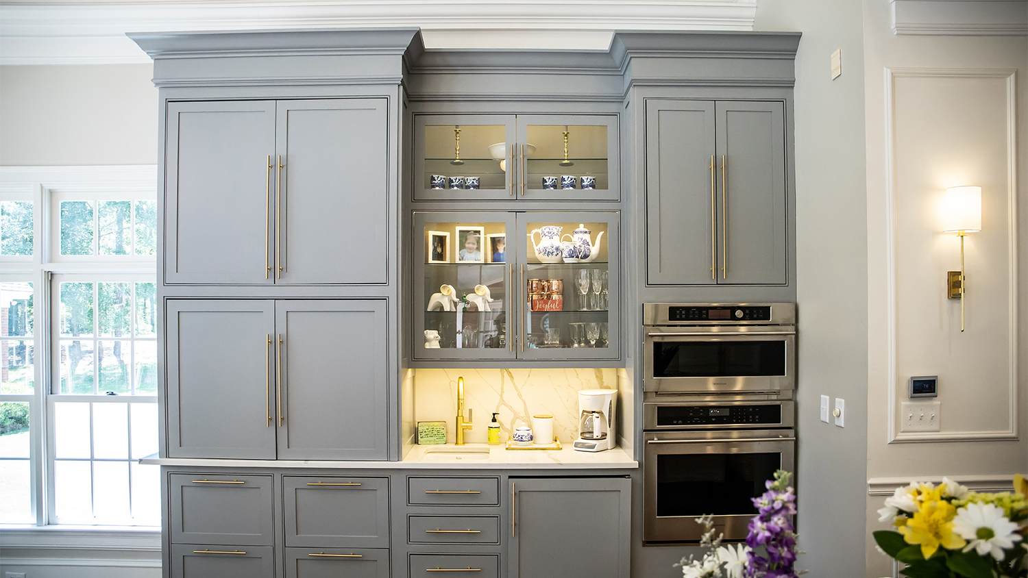 grey kitchen cabinets