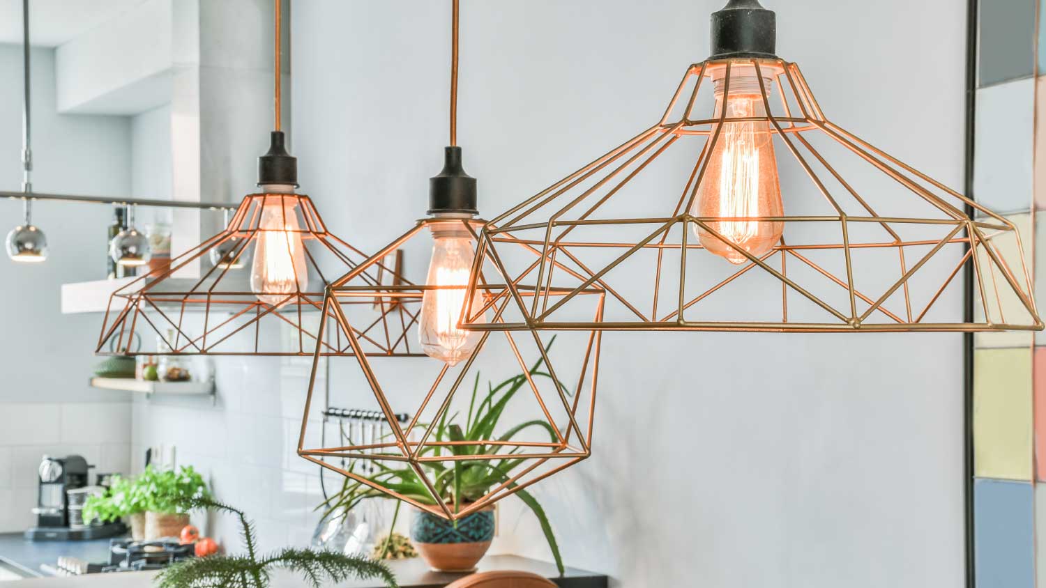 hanging geometric light fixtures