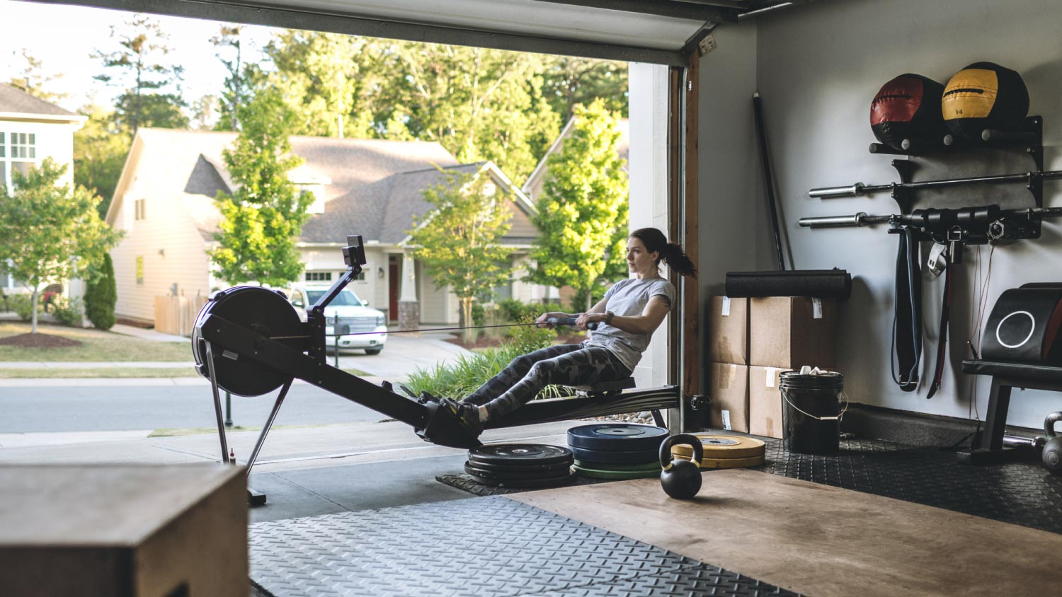 A home garage gym