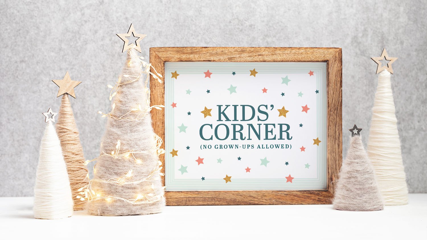 "Kids' Corner (No grown-ups allowed)" picture frame