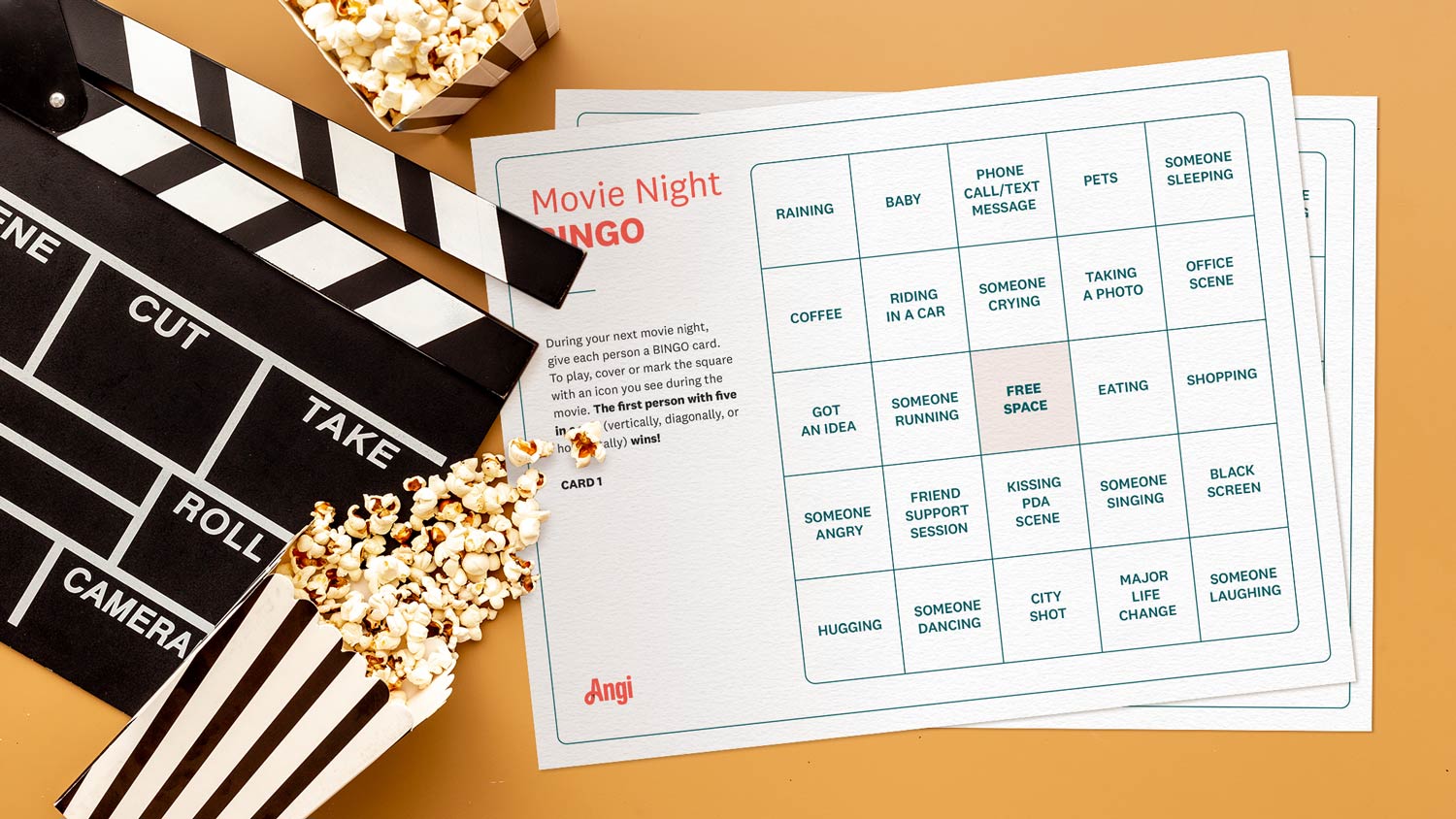 movie bingo printable mockup