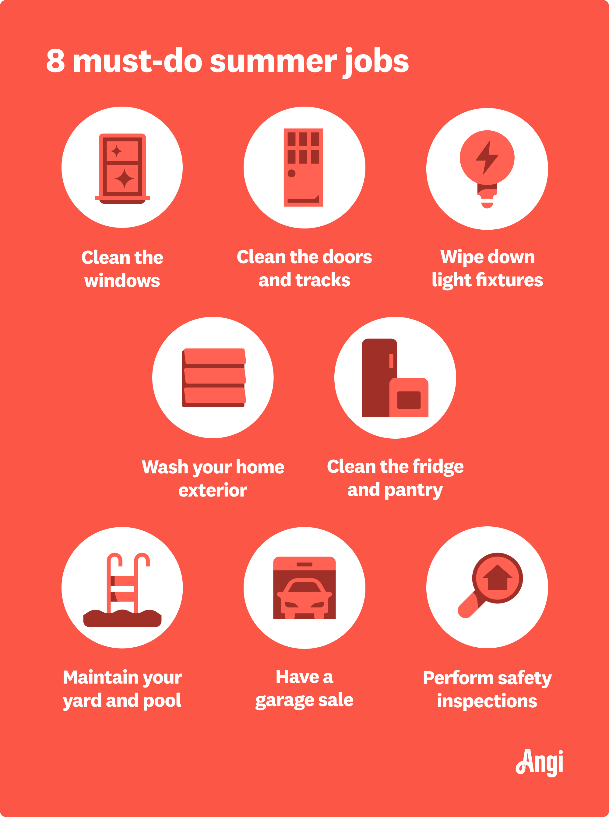 8 must-do summer jobs, including cleaning windows and preform safety inspections