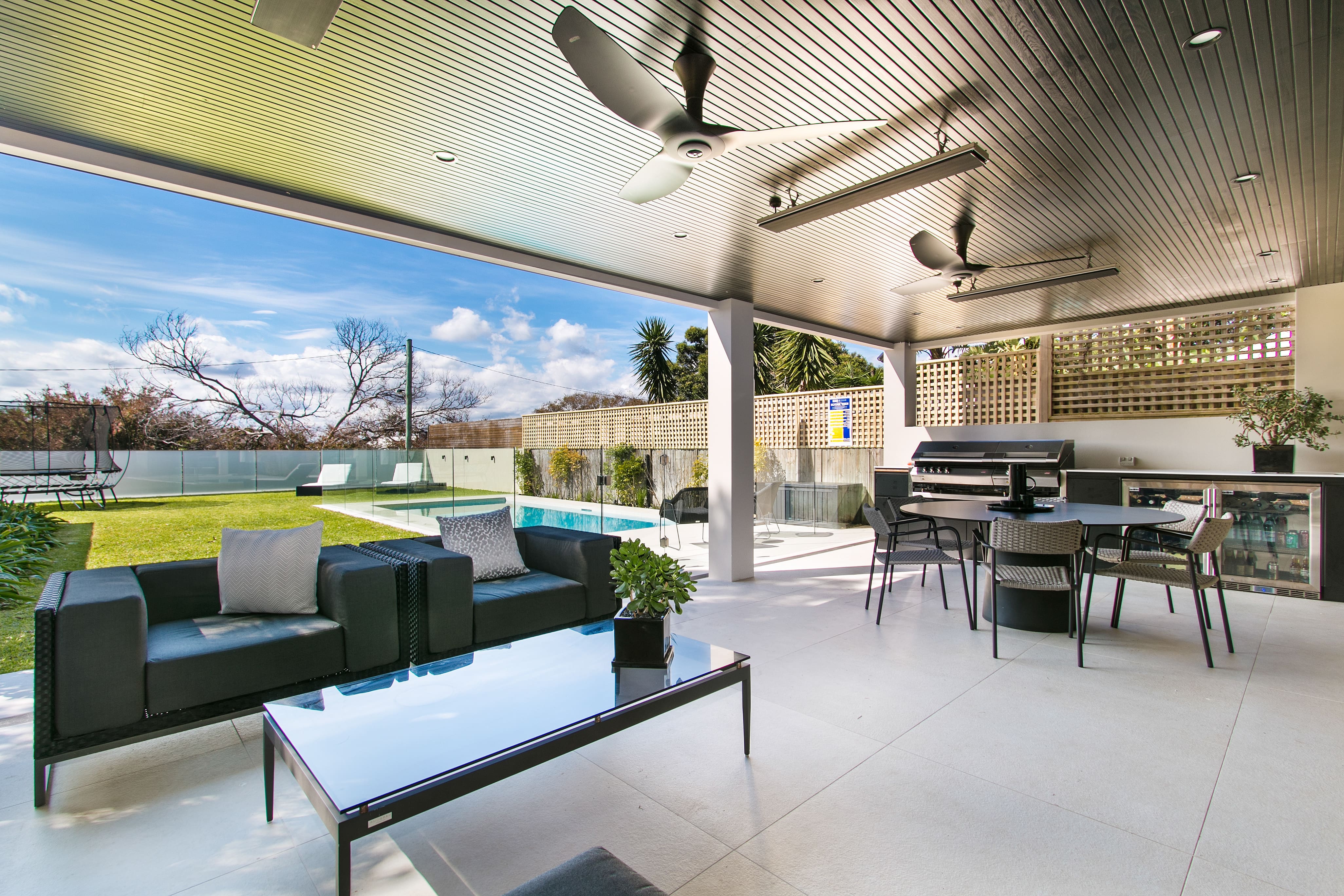 Open-concept outdoor living space