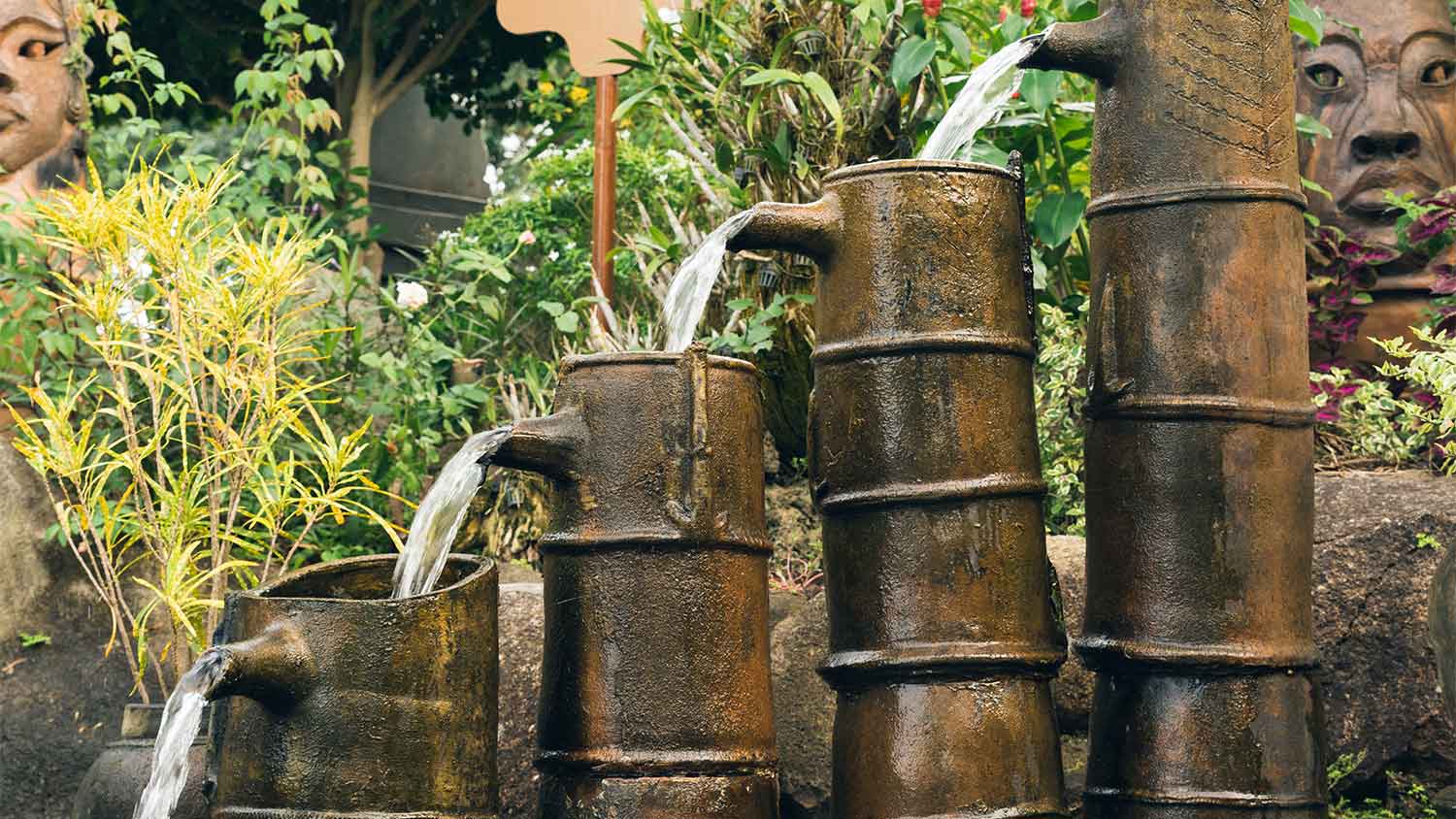 Upcycled waterfall