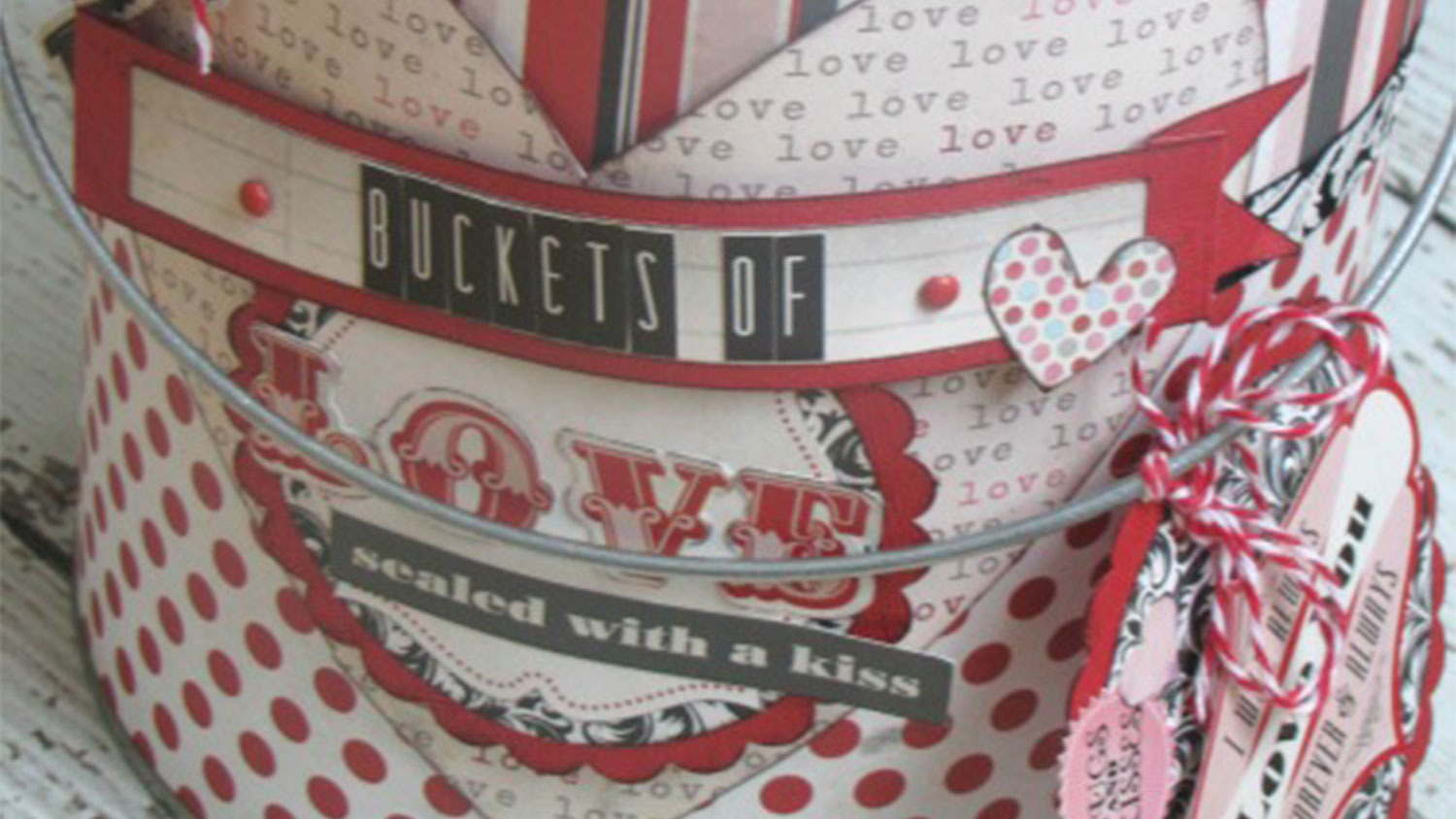 Paint can holding Valentines