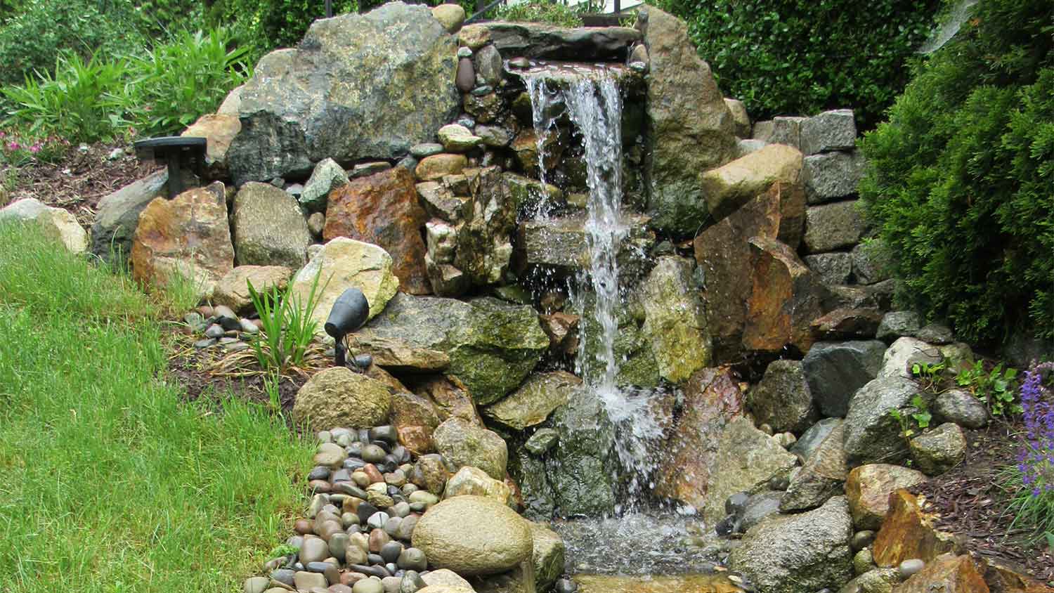 Waterfall on a hill