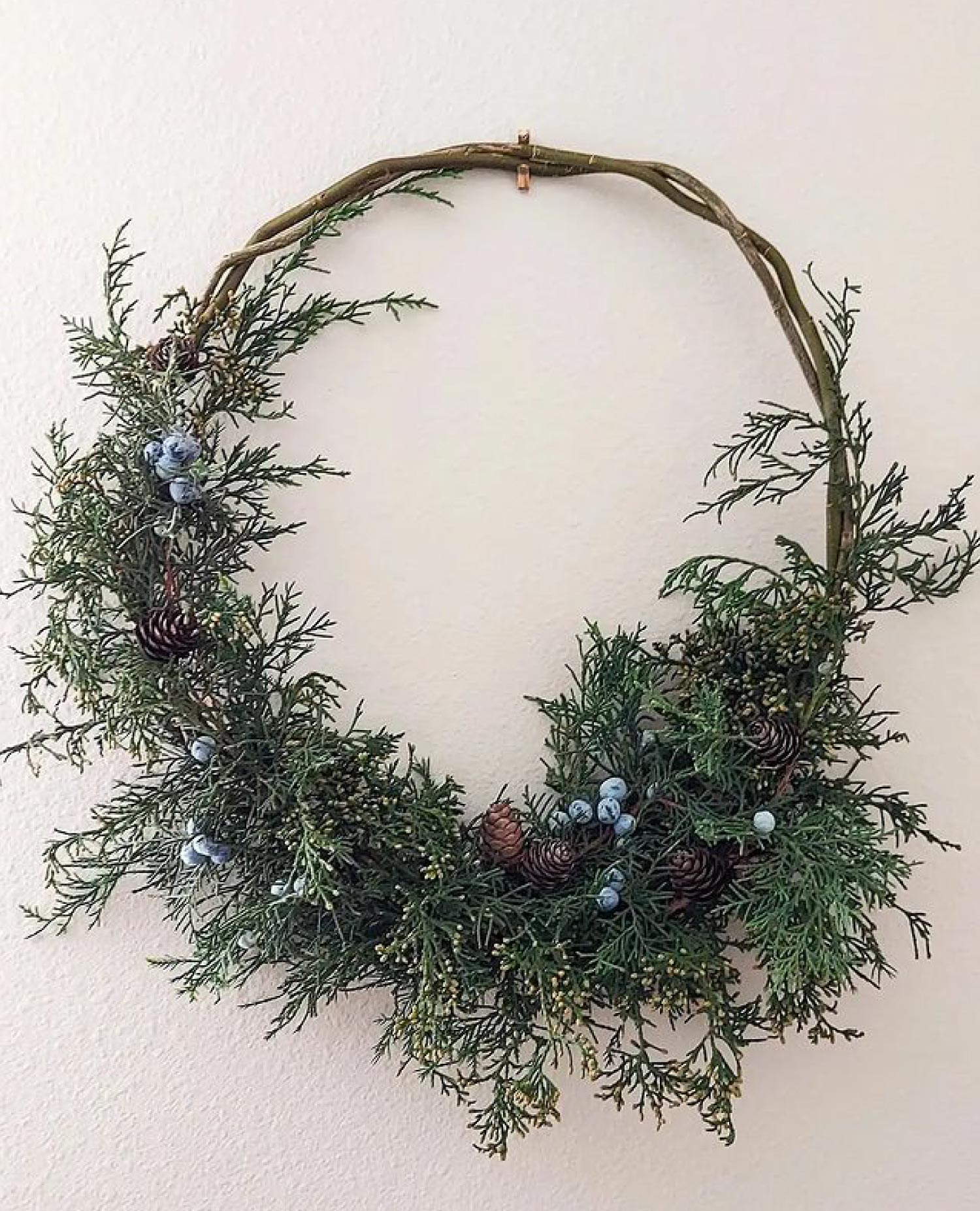 A wreaths with natural materials